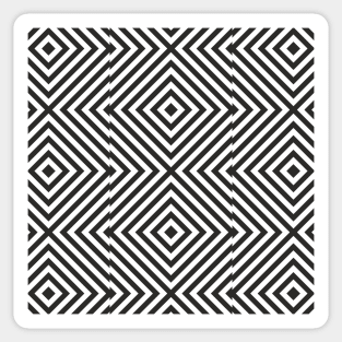 Black and white geometric pattern Sticker